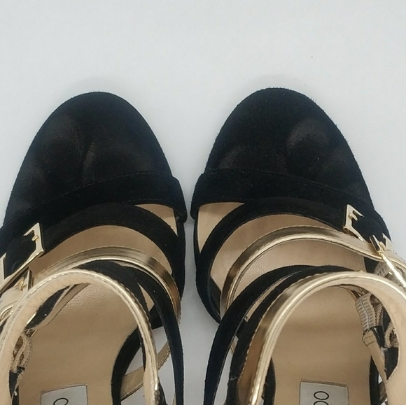 Jimmy Choo Bronx Sandal Suede & Metallic Leather - Picture 2 of 16